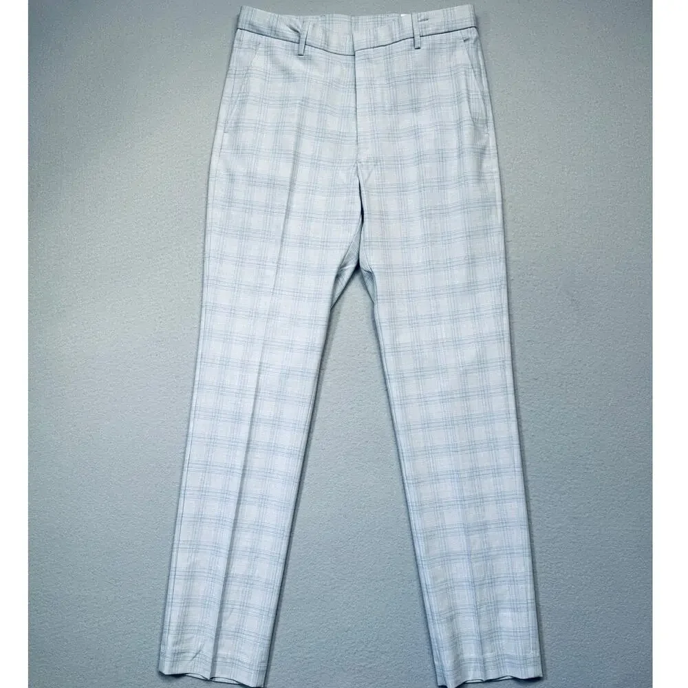 Tommy Hilfiger Mens Modern Fit Light Grey Dress Pant Light gray 32X34 $95